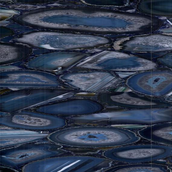 İç mekan için özel mavi akik levhalar